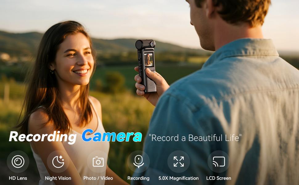 Action Camera with 180° Rotating Lens, Supports up to 512G TF card，1080P FHD Video Camcorder, Handheld Camera for Outdoor Sports, 1000mAh Long Battery