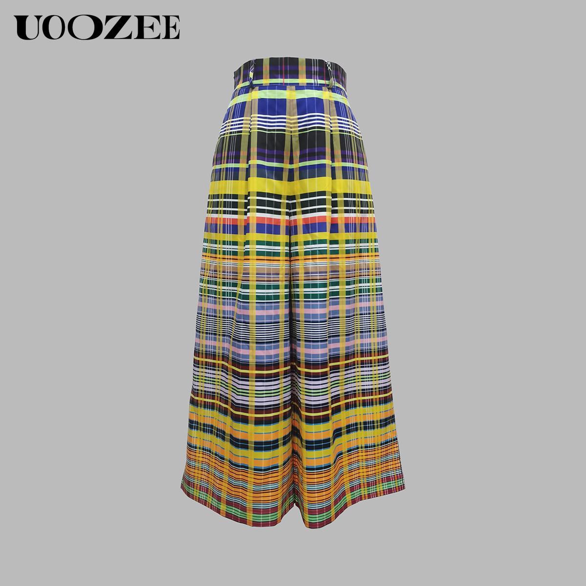 Women's Spring Fashion Women's Wide Leg Chic Wide Leg Checkerboard Print Casual Pants, Slightly Smaller Size, Comfortable for Daily Commuting