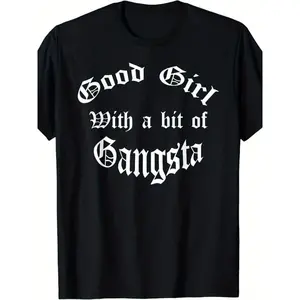 Nice Girl with a Touch of Gangster Style, Vintage English T-Shirt