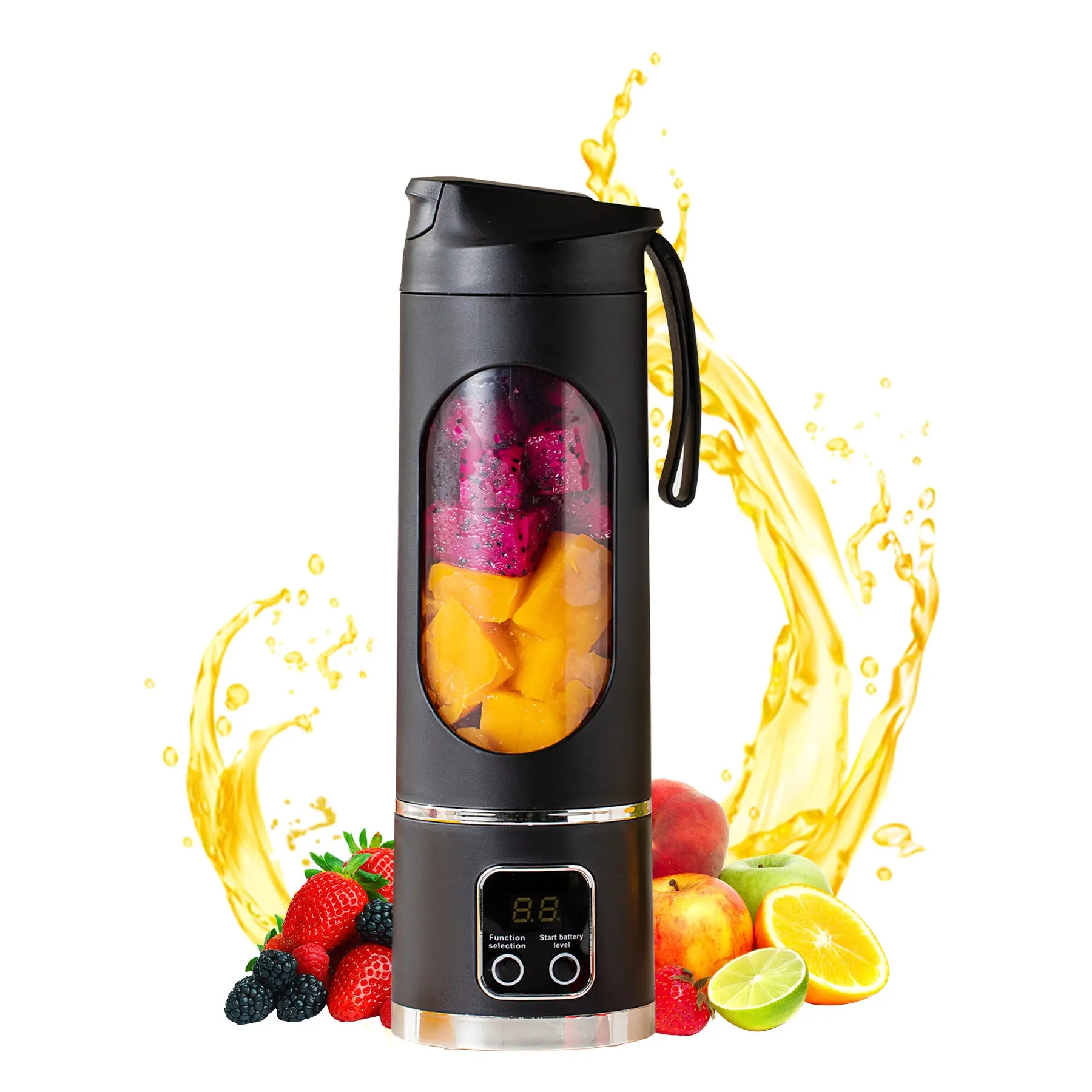 Portable Blender, Portable Blender For Shakes And Smoothies, USB Rechargeable Blender with LED Display for Smoothies and Liquid Diets, Milkshake Blender