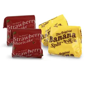 Stichler Classic Chews Nostalgic Candy – 1 lb Tub | Strawberry Shortcake or Banana Split