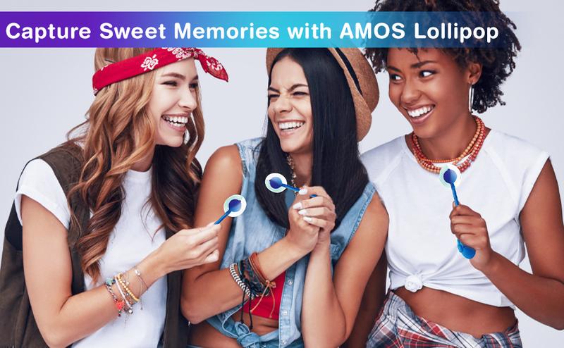 Amos TastySounds Music Lollipops – Sugar-free heart-shaped candies with bone conduction music tech | K-pop inspired Strawberry, Blueberry, Watermelon, Blackberry Fallontonight lollipop star