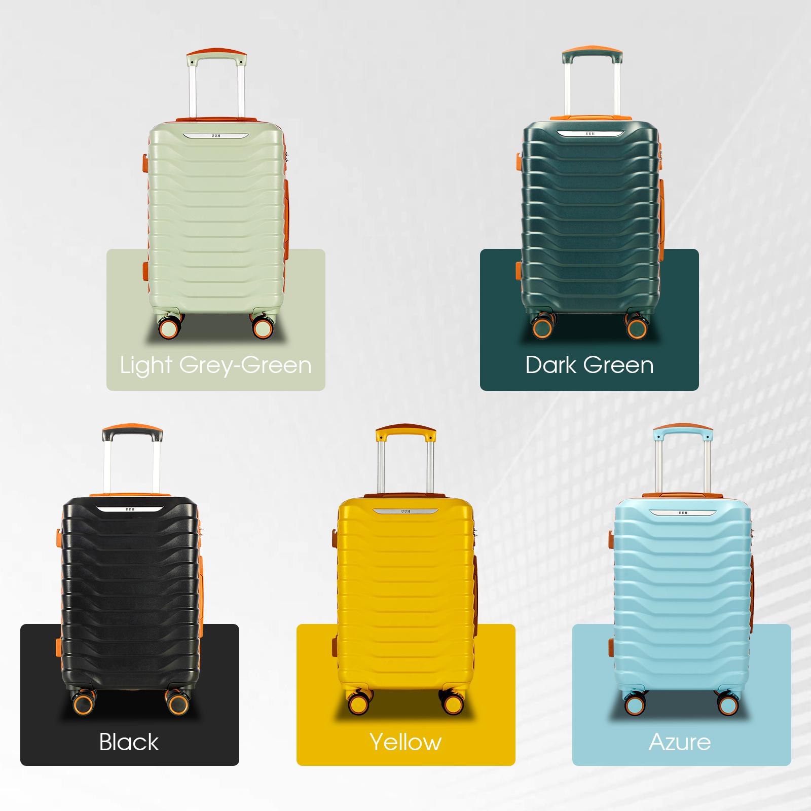 UUH luggage sets(3pcs/4pcs/6pcs/7pcs/8pcs/9pcs) with TSA Locks - suitcase for travel, Hardshell Luggage TSA Lock Spinner Wheels Hardshell Lightweight