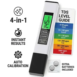 2026 All-New 4 in 1 Tds Meter Digital Water Tester - Accurate and Reliable TDS EC & Temp(°C,°F) Meter - 0-9999ppm - Professional Testing for Drinking Water, RO/DI System, Aquariums etc