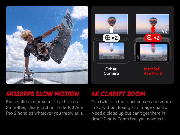 Insta360 Ace Pro 2 - 8K Waterproof Action Camera Co-Engineered with Leica, 1/1.3" Sensor, Dual AI Chip, Leading Low Light, Superior Audio, Flip Screen & AI Editing for Vlogs