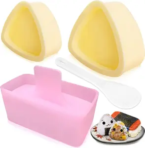 Onigiri Mold 3 Pack Musubi Press Maker Triangle Rice Ball Mold Maker Kid Lunch Bento and Home DIY