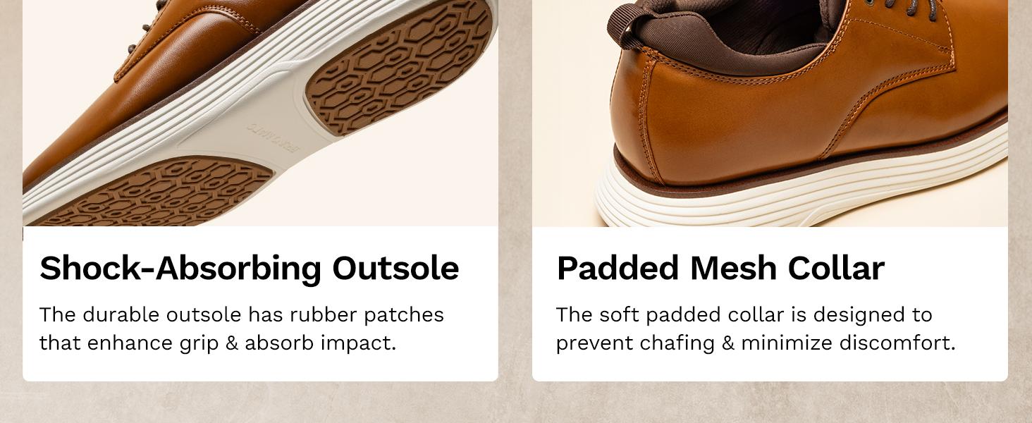 Clearance - Bruno Marc MaxFlex Suite Polish-] Men's Smart Casual Oxford Hybrid Sneakers Black Round Toe Lace-Up All Seasons Walking Shoes