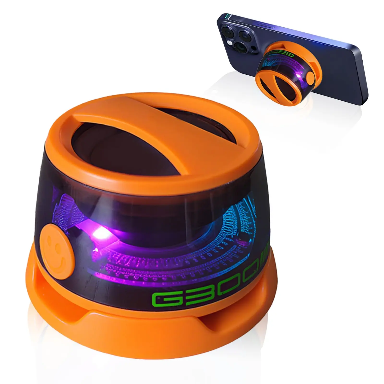 Redbeat G300 HD Audio Wireless Bluetooth Speaker with Built-in Subwoofer, Magnetic Suction Ultra Portable Speaker with Phone Holder Function, RGB LED Ambient Light, 4H Playtime, Trendy Gaming Audio Speaker