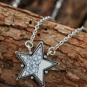 Star White Turquoise Necklace