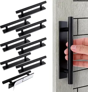 Handles Pulls 8 Pack Adhesive Cabinet  Drawer Pulls Stick Door Handles ABS Stick on Cabinet Handle Instant Plastic Pull Push