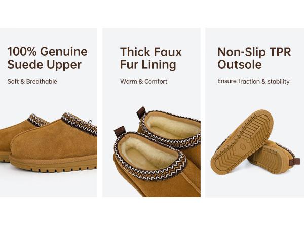 EVELLYHOOTD Women's Braided Leather Outdoor Suede Slippers Mini Platform Boots with Fluffy Fur Lining Short Ankle Boots for Autumn Winter Warm Walking Shoes