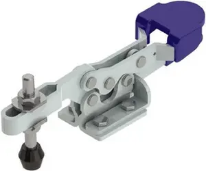 Gibraltar GIB-D-235UR Manual Hold Down Toggle Clamp - 1 Clamp, 750lb Holding Capacity, Heavy-Duty Clamping, Horizontal Handle, 55° Handle Movement, 90° Bar Opening, U-Bar Design, Flanged Base, Zinc-Plated Steel Construction