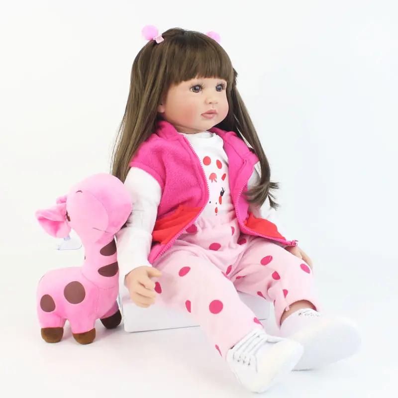 Reborn Girl Doll - 22-inch lifelike cute girl doll with a soft cloth body, realistic princess doll that feels like it belongs in real life, comes with complete accessories, perfect for cuddling, playing, and gifting.