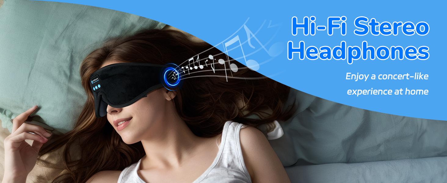 Morelax 3D Bluetooth Sleep Mask Headphones for Insomnia, 100% Blackout Wireless Eye Mask with Headphones, 12H Playtime, HD Stereo, Adjustable for Side Sleepers, Travel, Yoga, Ideal Christmas New Year Gift for Women/Men Morelax 3D Bluetooth Sleep Mask Headphones for Insomnia, 100% Blackout Wireless Eye Mask with Headphones, 12H Playtime, HD Stereo, Adjustable for Side Sleepers, Travel, Yoga, Ideal Christmas New Year Gift for Women/Men