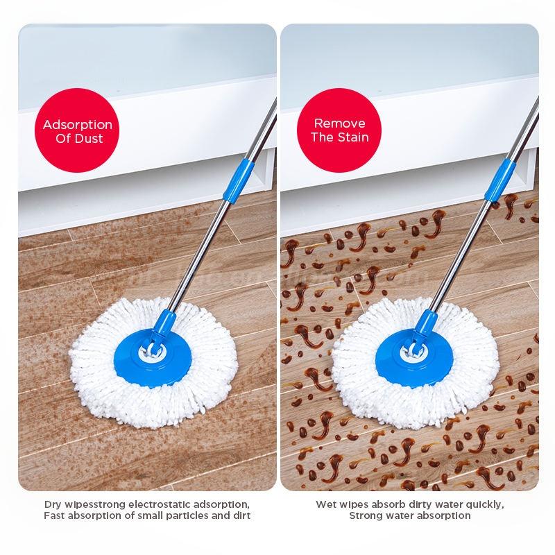 3 Pack White Spin Mop Replacement Head, Microfiber Spin Mop Refills,Mopnad, Cassabel and Other 360 Spin Mop Systems