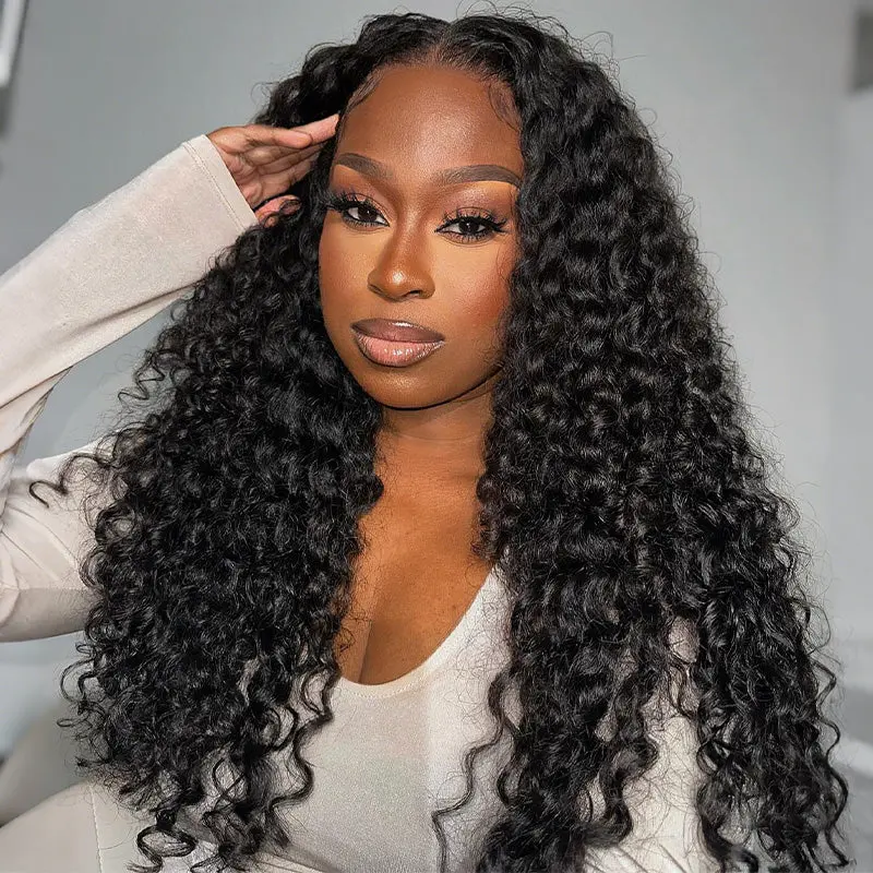 ISEE HAIR 9x6 T-Part Water Wave Glueless Lace Wig, Pre-Cut Deep Part Wear-Go Beginner-Friendly Human Hair Wig for Vacation Glueless Lace Wigs, Water Wave Wig#SummerWins #DealsForYouDays