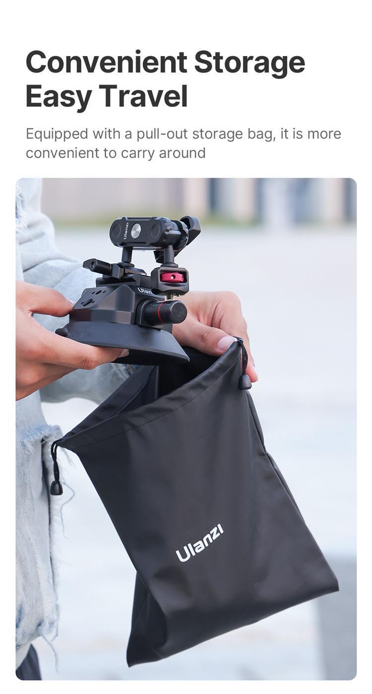 ULANZI SC01/SC02 Suction Mount Magic Arm Bracket for DSLR Cameras for GoPro Action Camera Video Shooting