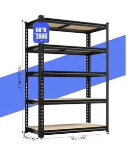 72"/60"H Garage Shelving Storage Shelves，2000LBS Capacity Heavy Duty Adjustable Storage Shelve For Closet