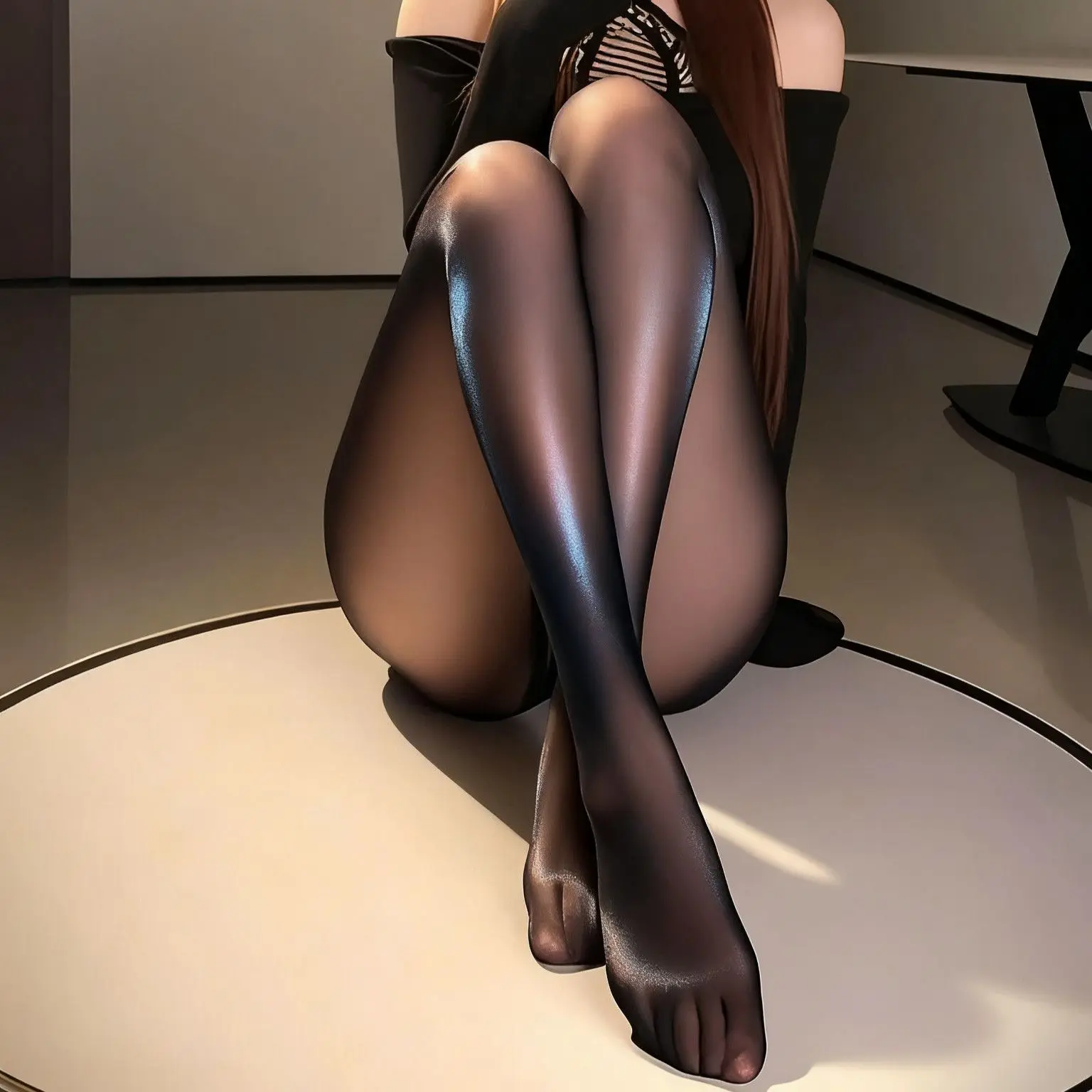 Pantynose Silk Stockings Oily Shiny Socks Superb Fleshcolor Nude Feel Reflective Ultra-Thin Spring and Summer Silk Stockings for Women Black Incarnadine Horse Oil Silk Socks
