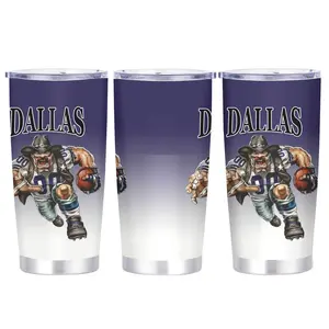1pc 20 oz stainless cup, Tumbler pack, Sweat proof design ensures a dry grip, Kitchen accessory, Morning coffee on the way to work, Green bay packer