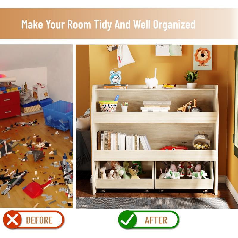 【LIVE】COZPAW 2 Tier/3 Tier Toy Storage Organizer with Movable Drawers, Large Capacity, Modern Design for Kids' Playrooms, Nursery, Kitchen, Bedrooms & Interior Organizing Furniture