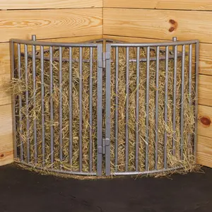 Easy-Up Pro Slow Feed Corner Floor Hay Rack