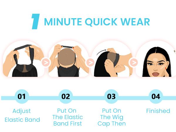 [ AISI HAIR ] Black Wig for Women, Long Wavy Lace Hairline Middle Part Synthetic Heat Resistant Wig for Daily Party-26 Inch