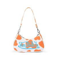 Orange Cow Print Shoulder Bag