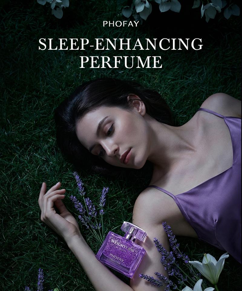 PHOFAY Weightless Eau de Parfum Beads Lavender & Sandalwood Zen Scent for Sleep & Meditation Alcohol-Free Perfume 50ml Valentine's Day gift