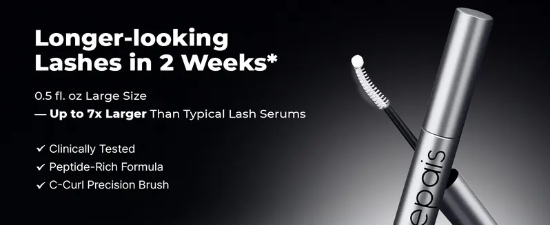 [EPAIS Official Shop] Essential Eyelash Growth Serum, Jumbo Size 0.5fl.oz - Safe & Gentle Lashes Care, Fuller, Thicker in 2 Weeks, Non-Prostaglandin, Hormone-free