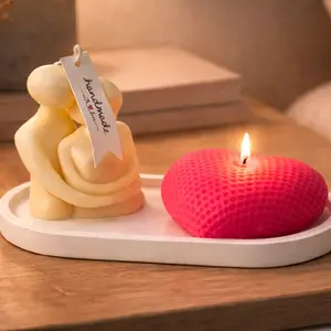 Romantic Couple Candle Set – Handmade Soy Wax Decorative Gift | Love Heart Candle