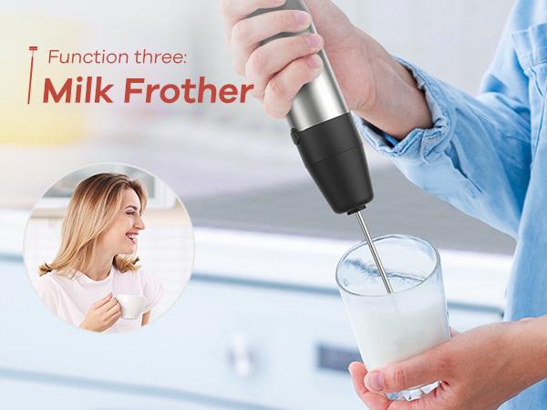 Ganiza Professional handheld blender 800W Motor 16-Speed Settings Stainless Steel Blades 8-in-1 Multi-Functional Kitchen Tool Touchscreen Juicer Machine USB Rechargeable