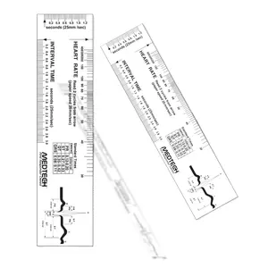 EKG Interpretation Ruler | Pocket-Size ECG Measurement Tool | Durable Clear Plastic | EMS & Paramedic Students