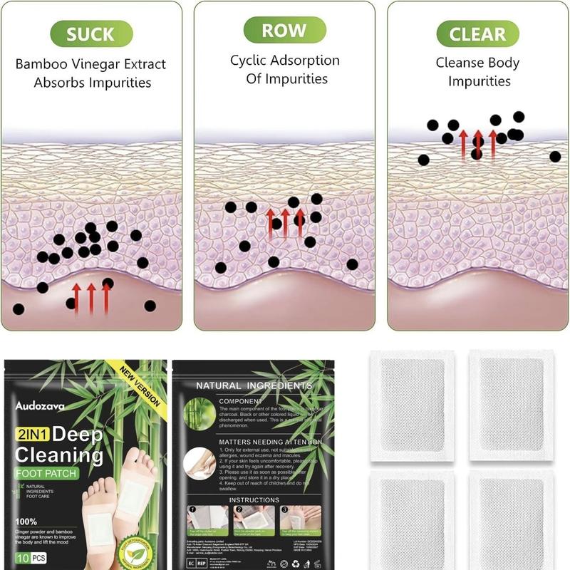 Foot Detox Patches for Stress Relief, Toxin Remova&Better Sleep Natural Deep Cleansing Pads Healthy Healthcare Solution Treatment