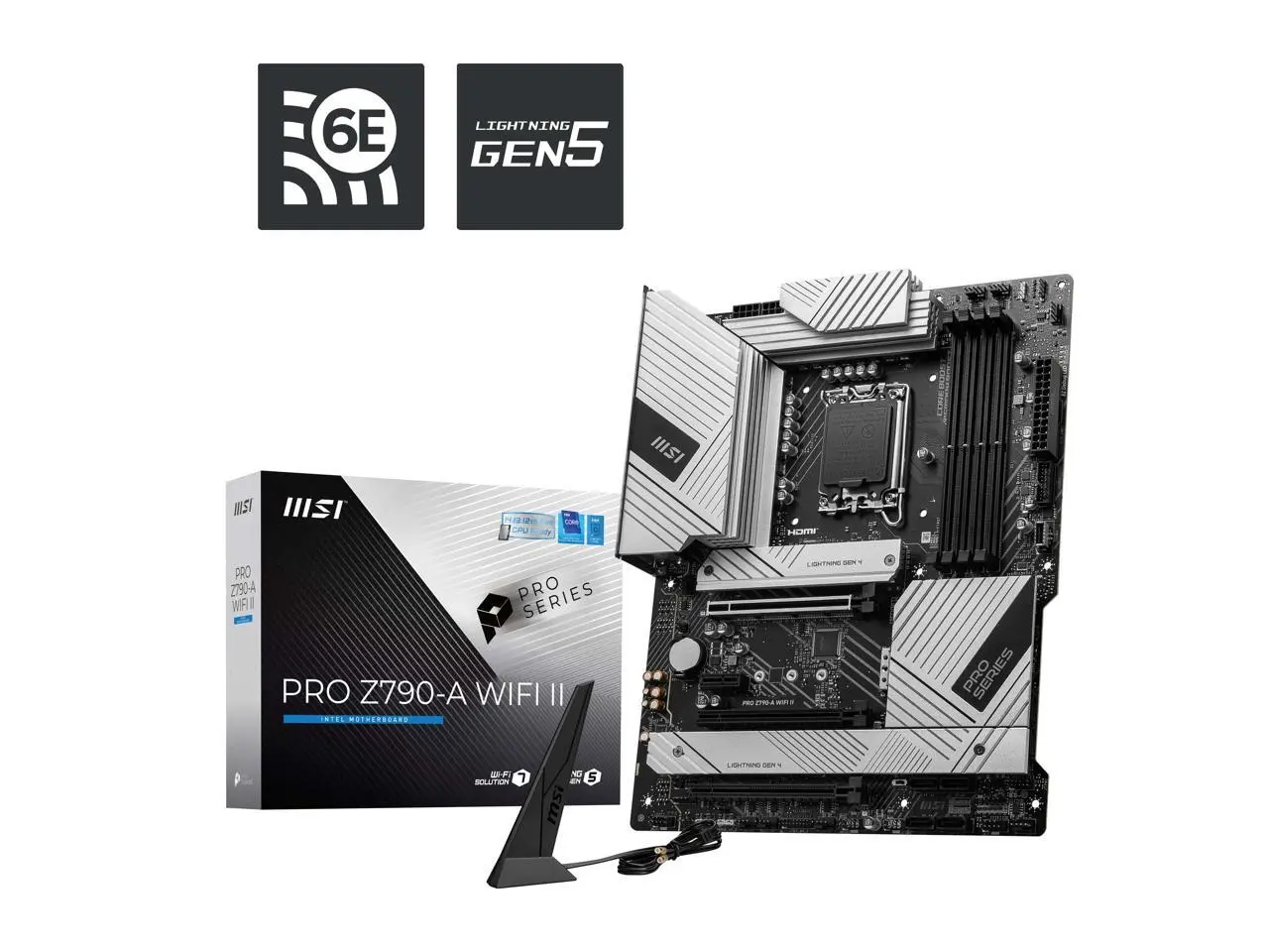 MSI PRO Z790-A WIFI II LGA 1700 Intel Z790 SATA 6Gb/s DDR5 ATX Motherboard MSI PRO Z790-A WIFI II LGA 1700 Intel Z790 SATA 6Gb/s DDR5 ATX Motherboard