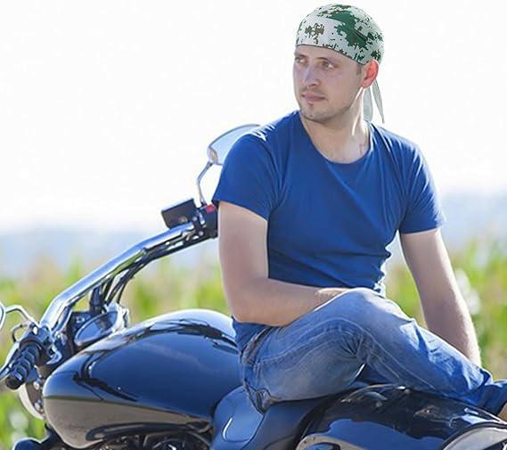 4pcs Sweat Wicking Beanie Cooling Skull Cap Motorcycle Head Wrap Bandana for Men Women headband hair soft scarf