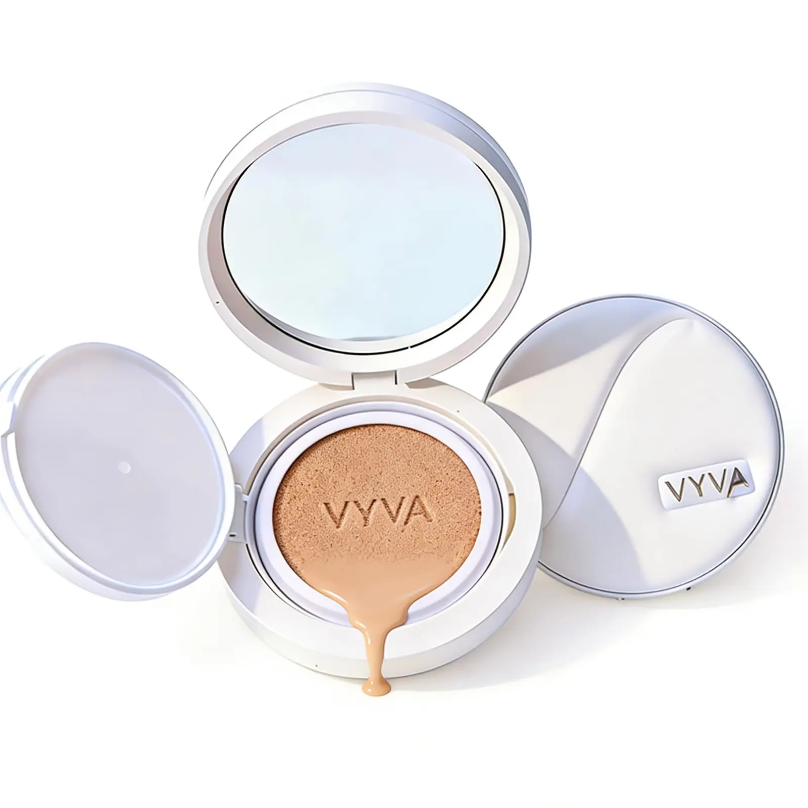 Hydrating Air Cushion CC Cream - Full Coverage BB Foundation Cosmetic, Waterproof Moisturizer with Color Correction for Acne, Pores, Dark Circles, Daily Wear, Flawless Natural Look