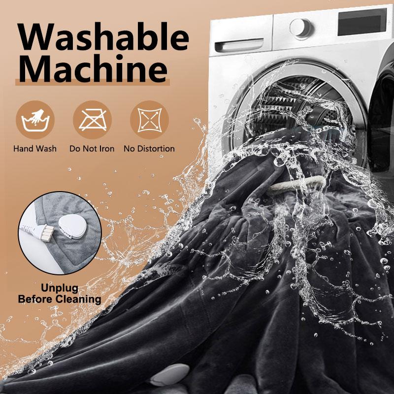 Wearable Heated Blanket，Portable Electric Heated Throw Blanket with Sleeves & Foot Pocket 50"x70"+14" Electric Snuggle Throw, 6 Heating Settings, 1-12H Auto Shut-Off,Machine wash,Perfect Gift for Her/Him/Family Use at Home or Office