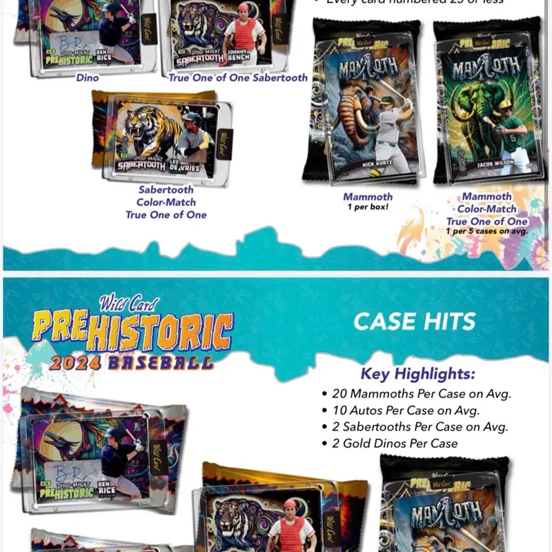 Wild Card Prehistoric Baseball 2024 - TikTok Shop