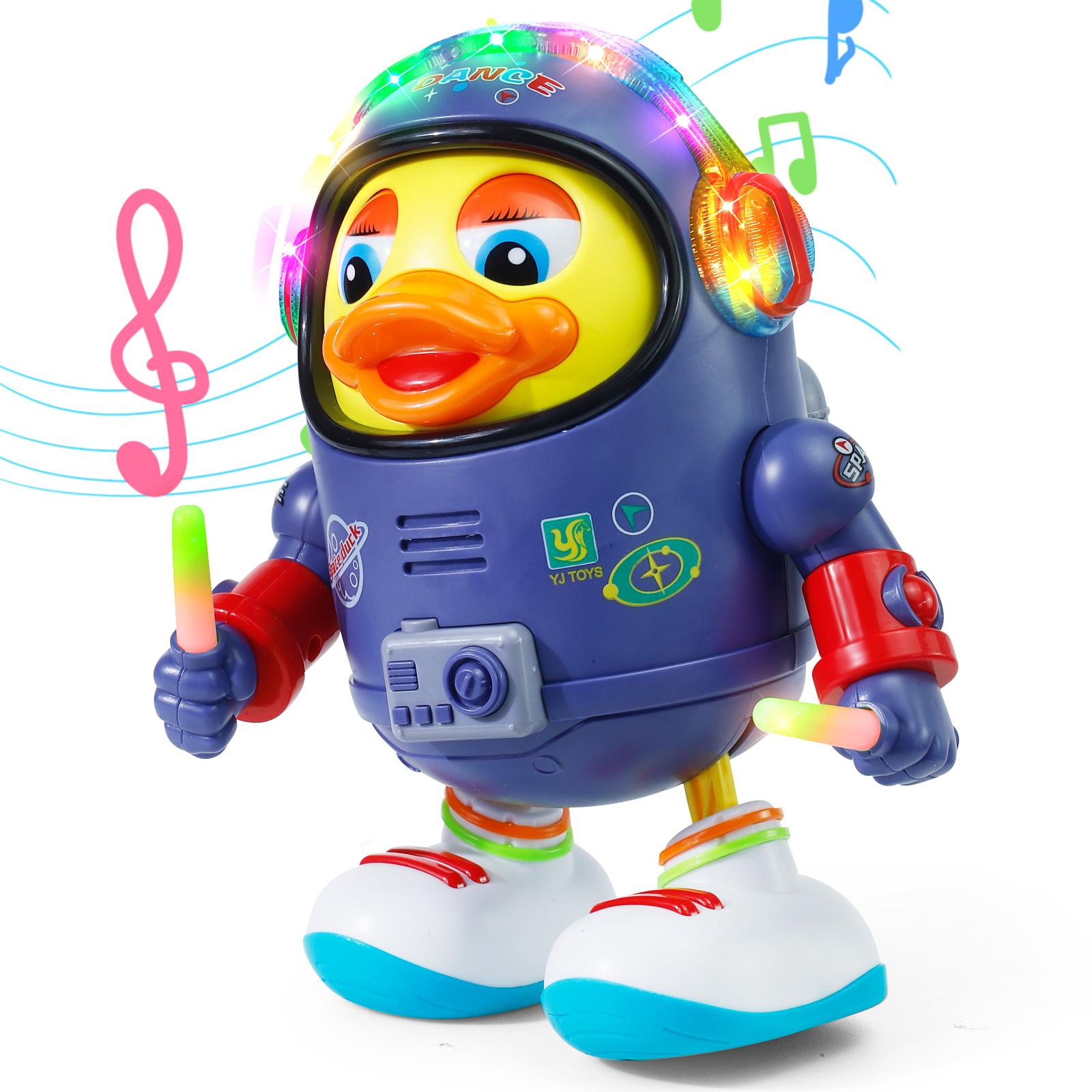 Dancing Space Duck Toy for Kids with Music & Lights – Electric Waddling Fun Gift Toy