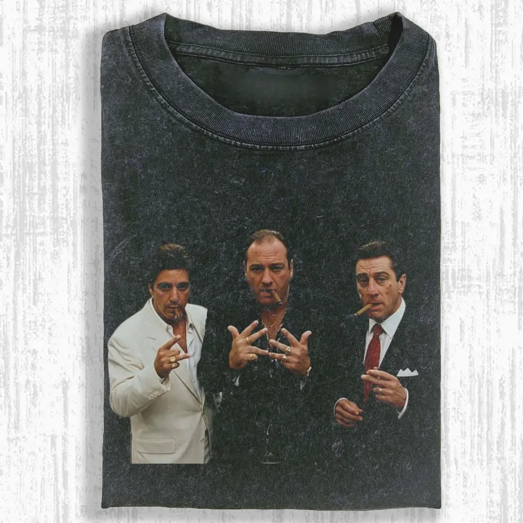 Tony Soprano T-Shirt, Vintage 90s Mafia Boss Graphic Tee, The Sopranos Crime Drama TV Show Merchandise, Unisex Streetwear Apparel
