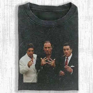 Tony Soprano T-Shirt, Vintage 90s Mafia Boss Graphic Tee, The Sopranos Crime Drama TV Show Merchandise, Unisex Streetwear Apparel