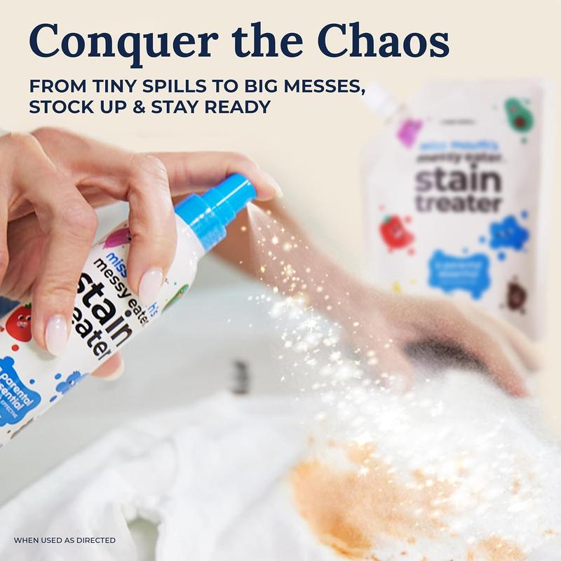 Miss Mouth’s Messy Eater Stain Treater Refill Ready Kit - 2 Pack Stain Remover Spray and 16oz Refill Pouch