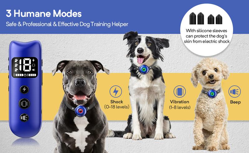 Bark Collar, Dog Bark Collar for Small Medium Mini Dogs, Automatic Stop Bark Collar, Safe Humane Barking Collar with 4 Effective Modes Beep Vibration & 7 Adjustable Sensitivities, Black