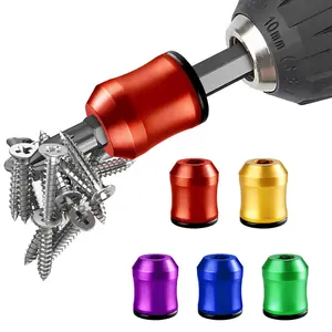 Strong Magnetic Screw Ring: 1/4 Inch / 6.35 mm Universal Magnetic Screw Holder - Removable Magnetic Screwdriver Drill Bit Holder for Hex Screwdriver and Power Bits