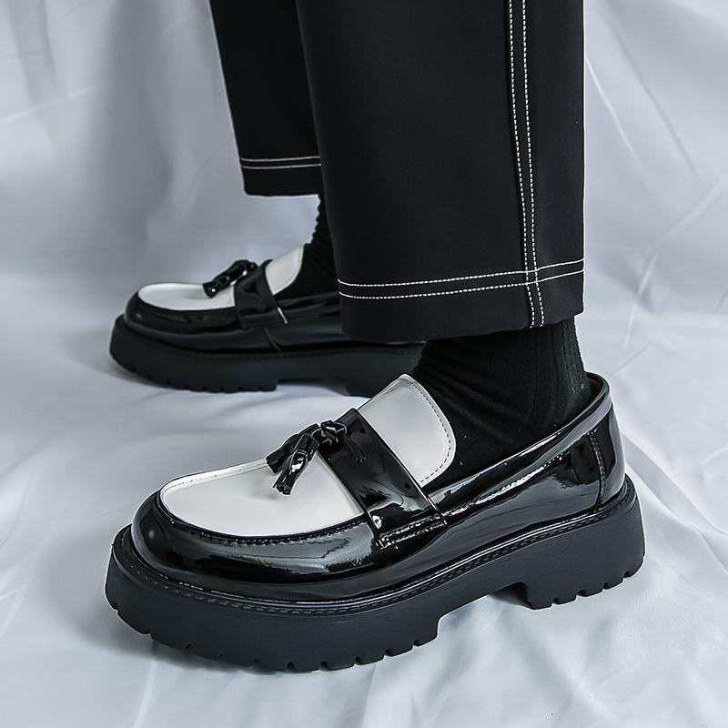 Ubetif Men's Summer Fashionable Casual Tassel DecorPuLeather Slip-on Shoes, Men's Shoes, Tassel LoafersIMen,Simple Design Elegant Plain Round Toe Loafers,BusinessStyle Temperament Flats for Daily Wear, TasselShoes,Valentine's Day, Gift for Him