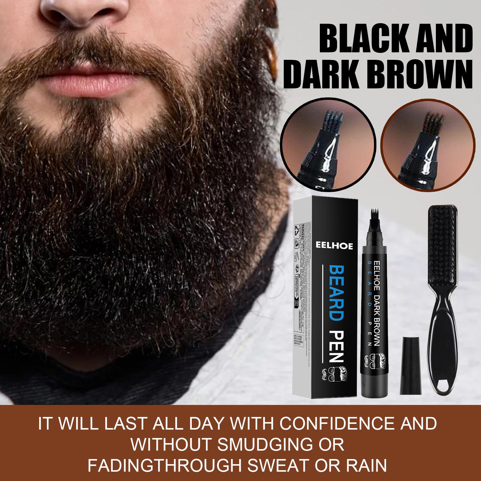 EELHOE Beard Filler Pen Kit Waterproof and Sweat-proof Beard Pen Beard Tracing Pen