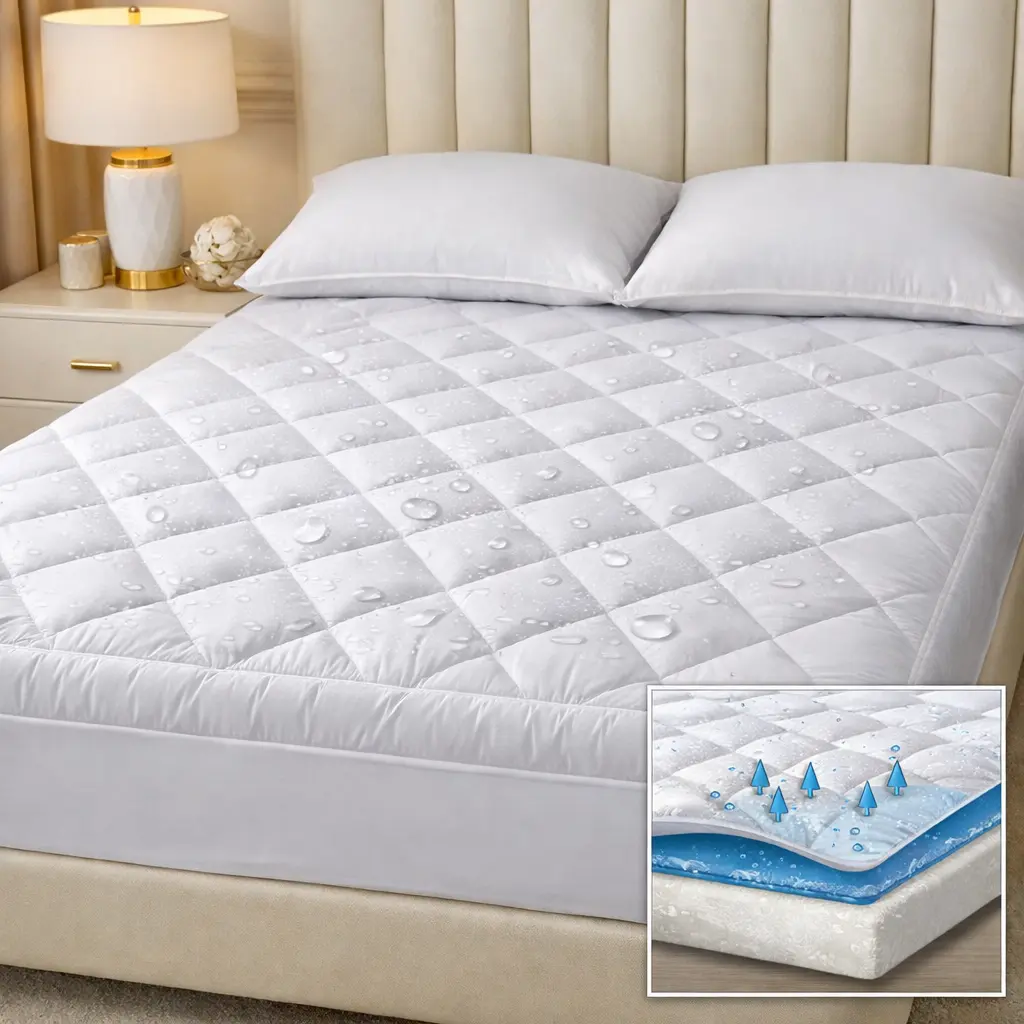 Extra Deep Quilted Waterproof Mattress Protector Fitted Bed Cover - 100% Waterproof, Non-Noisy, Wrinkle-Resistant, Breathable, Durable, Fade-Resistant, Fast Shipping - Twin, Full, Queen, King, California King (72" x 84") Sizes, Soft