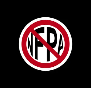 Firefighter No NFPA (two decals 2.5")  Sticker