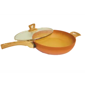 NEWARE Terracotta 12"/30cm Non-Stick WOK, PFOA-Free/ Sarten para saltear WOK de 12" para freir